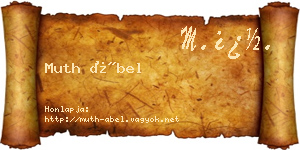 Muth Ábel névjegykártya