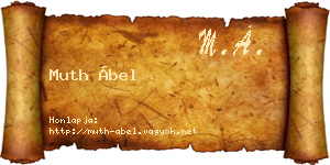 Muth Ábel névjegykártya