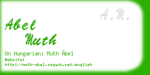 abel muth business card