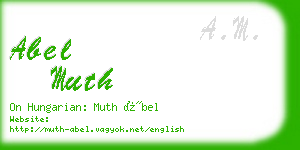 abel muth business card